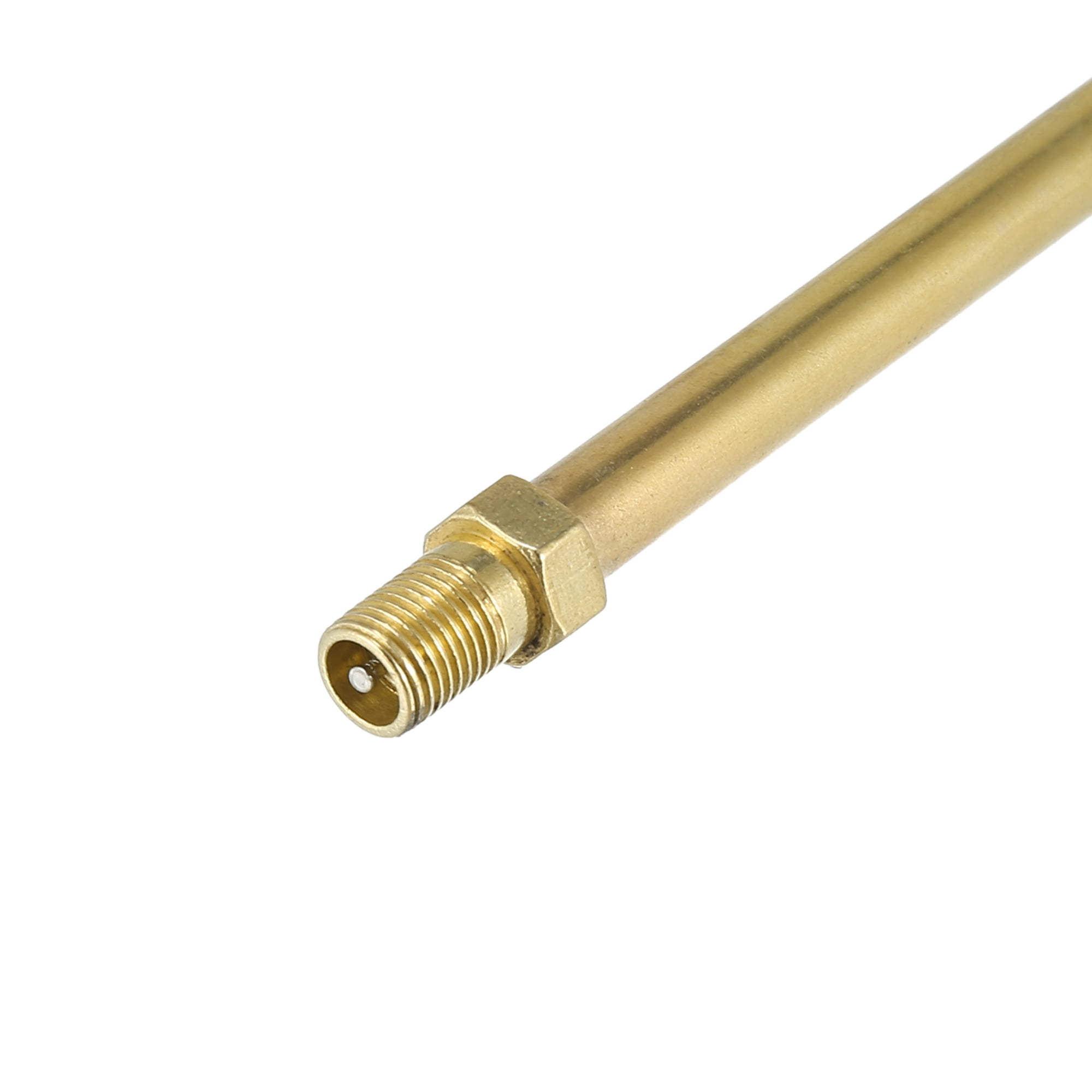 Unique Bargains 3.9" Brass Wheel Tire Valve Extender Stem Extension Inflation Stright Pole