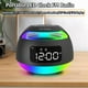 thumbnail image 3 of Reloj Despertador Portátil con Luz LED RGB, Receptor de Radio con Bluetooth Inalámbrico y Función de Repetición de Alarma Dual, A, 3 of 5