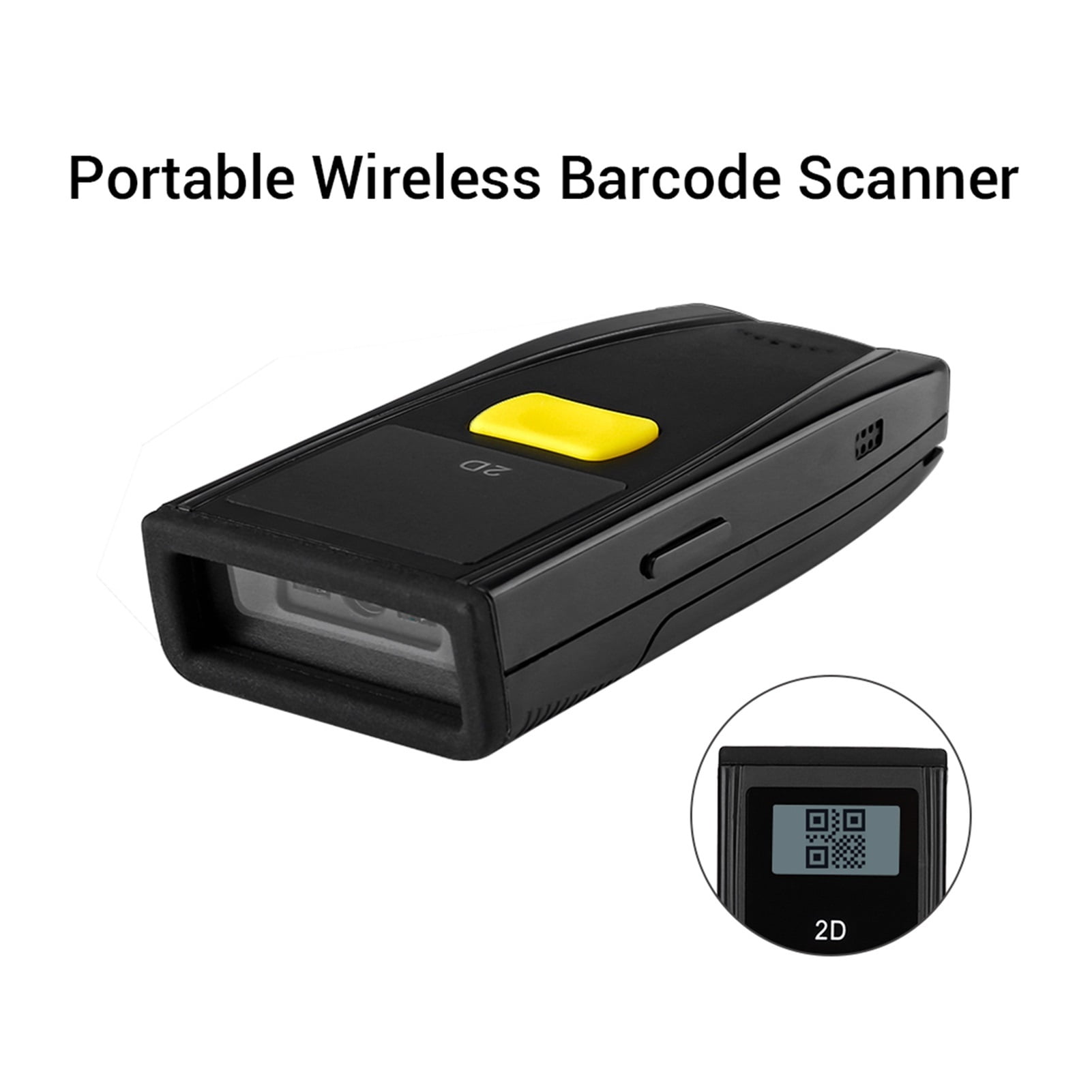 1D 2D QR Barcode Scanner Portable BT 3.0 Bar Code Reader Work With Mobile Phones Tablet PC Portable ,Easy to Operate
