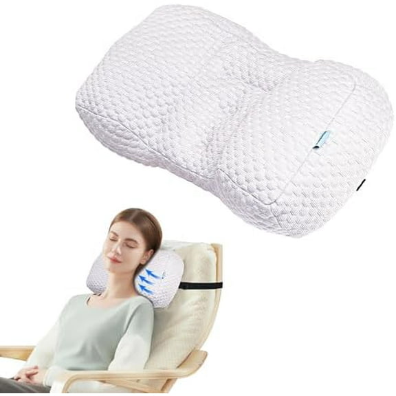 Adjustable Neck Pillow for Recliner, Headrest Pillow for Chair & Couch Support - Ergonomic Design Cushion with 2 Adjustable Strap, Recliner Head Pillow for Office, Home, Traveling$$Bedding