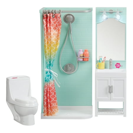My Life As Bathroom Play Set for 18" Dolls, 17 Pieces