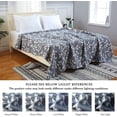 thumbnail image 6 of Coolmee Muslin Throw Blanket, Soft Breathable Yarn Dyed Jacquard Leaf Pattern Cotton Throw Blankets for Couch Bed Sofa, Blankets for Adults, Bluish Grey, 50 x 60 inches, 6 of 7