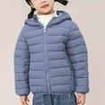 thumbnail image 4 of TFEOQRY Teen Boys Girls Parkas Padded Coats Fashion Solid Color Lightweight Down Cotton Jacket Long Sleeved Hooded Casual Jacket Gray, 4 of 6