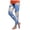 Blue, variant on Floral Leggings for Women High Waisted Vintage Printed Tummy Control Leggings Casual Plus Size Yoga Pants Slim Tights (Grey, L)