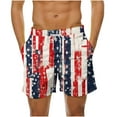thumbnail image 2 of guisaled Mens Bathing Suits American Flag Swimming Trunks for Men Quick Dry Elastic Waisted Swim Shorts Lightweight Vacation Holiday Board Shorts, 2 of 6