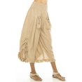 thumbnail image 1 of Snoarin Summer Plus Size Cargo Capris for Women Casual Pants With Eastic Waist, Solid Color Splashed Ink Print, Tie Dyed Ink, Seven Point Loose Wide Leg Pants Trousers for Women on Clearance, 1 of 5