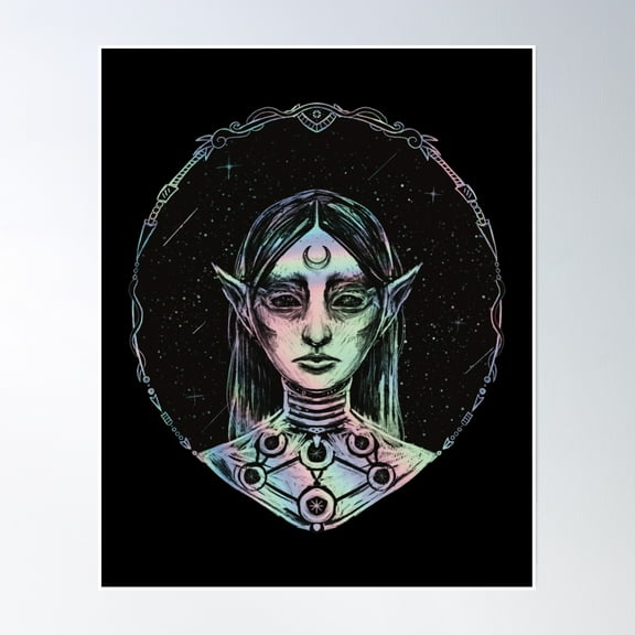 Stargazer (Rainbow) Poster Wall Art, Modern Wall Decor, 8x12 UNFRAMED