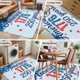 thumbnail image 6 of Independence Day Washable Area Rugs 2.7'x5', 1776 America 250 Years Vintage Country Red Blue Low Pile Throw Living Room Rug Non-Slip Sturdy Edge Binding Carpet for Indoor Entryway Bedside Kitchen, 6 of 9