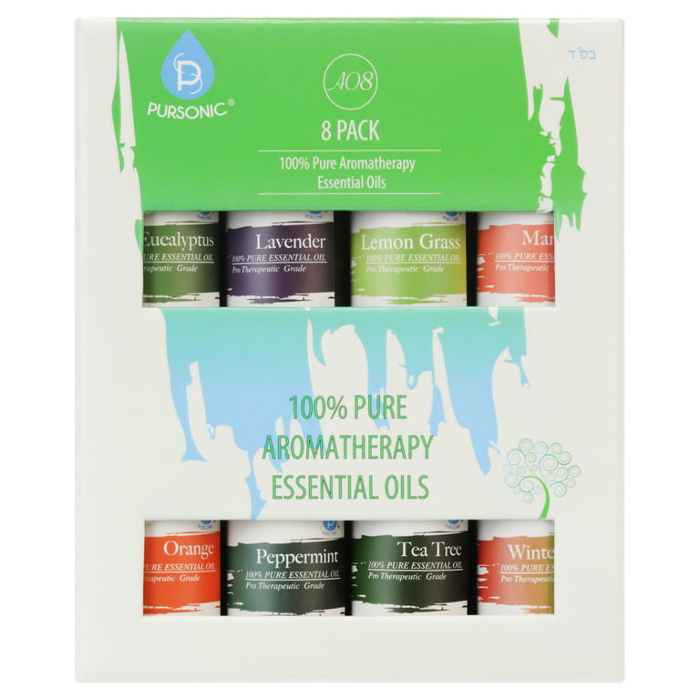 PURSONIC 6 Pack of 100% Pure Essential Aromatherapy Oils - Green - 1954  requests
