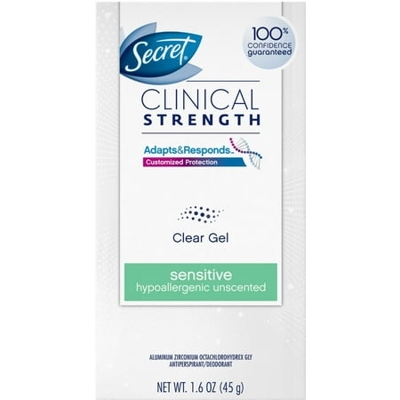 sensitive deodorant antiperspirant clinical unscented gel strength oz secret clear pack dialog displays option button additional opens zoom