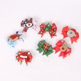 thumbnail image 1 of Pinzas para el cabello JAMW con lazos navideños para niña Santa árbol de Navidad y gorra estilos de alce, 1 of 5