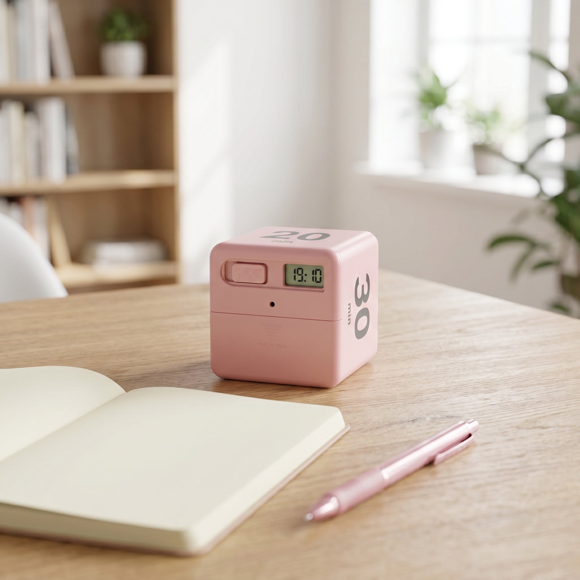 Unique Bargains 60 Minute Kitchen Timer, Digital Visual Timer for Students and Adults Pink