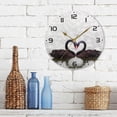 thumbnail image 7 of SKYSONIC Loving Swan Wall Clock 10 Inch Silent Non Ticking Round Clock Oil Painting Clock Easy to Read Clock for Living Room Bedroom Bathroom Home Decor, 7 of 7