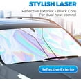 thumbnail image 6 of 2025 Upgraded Laser Reflective Windshield Sunshade, Laser Car Windshield Sun Shade, Retractable Thickened UV-Blocking Sun Shade Reflector, Foldable Sunshades with Storage Bags (L: 57.1 * 31.5 in*1), 6 of 10