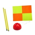 thumbnail image 2 of harayaa Soccer Corner Flag Football Field Corner Flag Supplies Bright Colors Playing Field Equipment Training Sports Flag for Outdoor 1m pole red base, 2 of 9