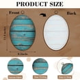 thumbnail image 3 of Canvas Wall Art Aged Wooden Planks Bold Blue Hue Contrasting Wood Grain Natural Oval Framed Canvas Prints Vintage Wall Hanging Decor for Home Office Decorations 8.6"x11.4", 3 of 7