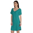 thumbnail image 2 of Inkmeso Plain Swing Dress Knee Length Cotton Jersey Basic Dress w/ Patch Pocket, 2 of 7