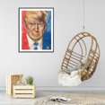 thumbnail image 4 of Cuadros Decorativos Pintura de diamante 5D DIY Trump Taladro redondo completo Imagen de diamantes de imitación (W0875) Likrtyny embutido en tela, 4 of 9
