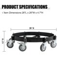 thumbnail image 2 of 55 Gallon Heavy Duty Drum Dolly, 2000lbs Load Capacity, Barrel Dolly Cart Drum Caddy, Non Tipping Hand Truck Capacity Dollies with Steel Frame 8 Swivel Casters Wheel for Warehouse, 2 of 8