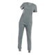 thumbnail image 5 of Conjunto de uniforme médico para mujer, top y pantalón deportivo, duradero, cuello en V, elástico y atlético, para enfermera Gris, 5 of 9