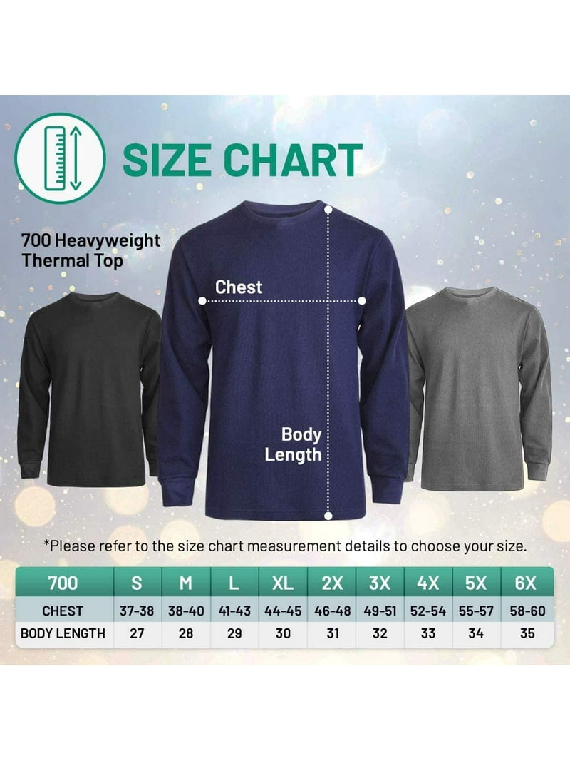 JMR Men's Big Tall Heavy Weight Waffle Thermal Long Sleeve Crew