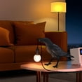 thumbnail image 2 of Homchum Raven Table Lamp, Crow Bird Resin Desk Lamp for Bedroom Living Room Decor, Black, 2 Pack, 2 of 8