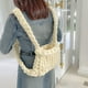 thumbnail image 1 of Mochila para mujer, mochila informal tejida gruesa de lana islandesa para niñas (beige) Sywqhk Para Estrenar, 1 of 5