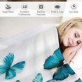 thumbnail image 3 of BCIIG Butterflies Warm Lightweight Blanket Soft Fleece Blankets Throw Blanket Living Rooms Sofa Decor Cow Gifts All Seasons Flannel Material Blanket 60x80in, 3 of 6