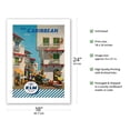 thumbnail image 2 of The Caribbean - Royal Dutch Airlines KLM - Vintage Airline Travel Poster by J. F. Van Der Leeuw c.1960s - Fine Art Matte Paper Print (Unframed) 18x24in, 2 of 4