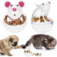 Cat Food Ball Slow Feed Mice Tumbler Shaped Pet Treat Ball Cat Food Toy