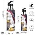 thumbnail image 2 of Yayeee 20oz Insulated Water Bottle Double Wall Stainless Steel with Flip Straw Lid, American Eagle Pattern, 2 of 7