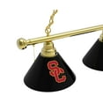thumbnail image 2 of University of Southern California 3 Shade Billiard Light with Brass Fixture, 2 of 5