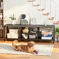 thumbnail image 3 of Tydimor Modern TV Stand for TVs up to 65" TVs, Media Console Table for Living Room, Entertainment Center with Storage, Light Black Oak, 3 of 8