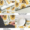 thumbnail image 3 of White Sunflower Leaf Seed Pattern Kitchen Rug Mat,Kitchen Runner Rugs Non Skid Washable,Decorative Kitchen Floor Mats for Kitchen,Sink,Laundry,17"X47", 3 of 5
