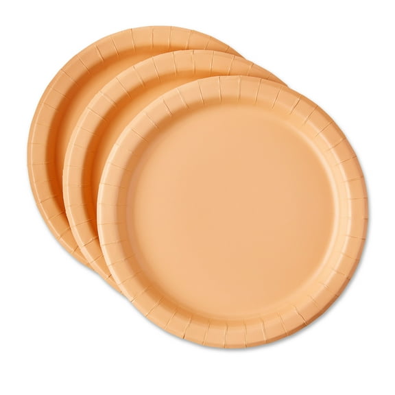 Disposable Peach Party Paper Plates, Serves 20, 9", by Way To Celebrate