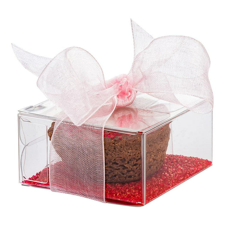 2x2x2 Inches Clear Boxes for Favors with Gift Ribbon 50 PCS Small Tran –  Lasercutwraps Shop