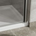 thumbnail image 6 of Demi Bonn 34" x 72" Shower Door Combo with 35.4" White Acrylic Shower Base, Walk-In Wet Room Divider, Semi-Frameless Pivot Clear Glass Shower Door, Silver, 6 of 7