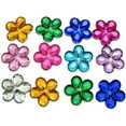 thumbnail image 2 of EOEMY 200 Acrylic Flatback Flower Rhinestone Gem 15mm Various Color Diy Embellishments-Hot Pink, 2 of 7