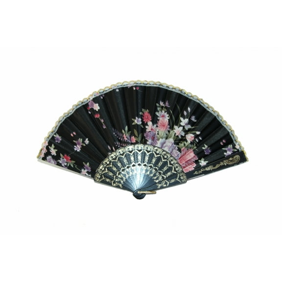 Black Chinese Folding Hand Fan