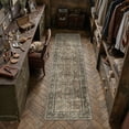 thumbnail image 4 of BERTHMEER 3'x7' Runner Rugs for Hallway Corridor Dorm Kitchen Entrance Entryway Bedroom Laundry Washable Vintage Traditional Non Slip Runner Rugs,Brown, 4 of 9