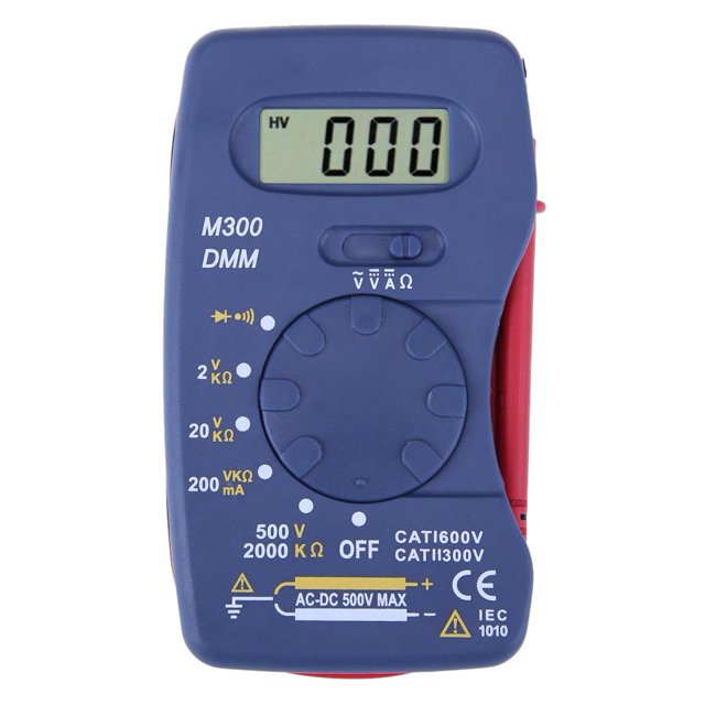 Multímro digital ultrafino M300 Mini multímetro integrado de bolsillo ACDC amperímetro Ehuebsd voltímetro ohmímetro herramienta de prueba de capacidad de batería
