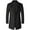 Black, variant on Men's Wool Blend Pea Coat Warm Single Breasted Top Coat Quilted Slim Fit Topcoat Long Sleeve Winter Fall Business Casual Pocket Grey Large