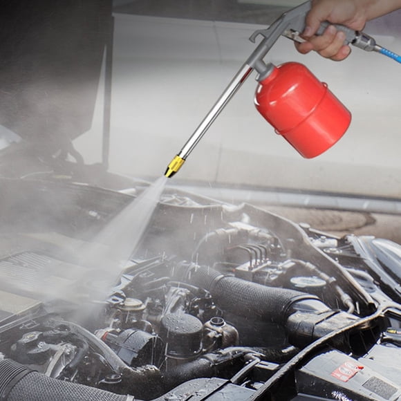 EASTINRed Pneumatic Washer Engine Cleaner with High-pressure Car Washer Function Strong Cleaning Power for Oil Passage and Injector Includes 4ft Hose Red