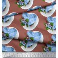 thumbnail image 2 of Soimoi Velvet Fabric Tropical Flower & Heart Printed Fabric 1 Yard 58 Inch Wide, 2 of 3