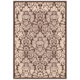 thumbnail image 2 of Safavieh Courtyard Dani Bordered Indoor/Outdoor Area Rug, Chocolate/Natural, 4' x 5'7", 2 of 10