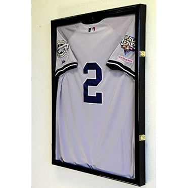 Baseball Jersey Frame Display Case Cabinet w/ 98% UV Protection -Black Finished