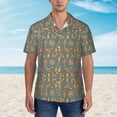 thumbnail image 4 of Xmas Foxes Hawaiian Shirts For Men, Summer Short-Sleeve Relaxed-Fit Button-Down Shirts 3x-Large, 4 of 9