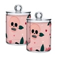 thumbnail image 2 of Valentine Flowers Skulls Hearts Translucent Plastic Cans Storage Canisters with Lid Set of 4, 2 of 7