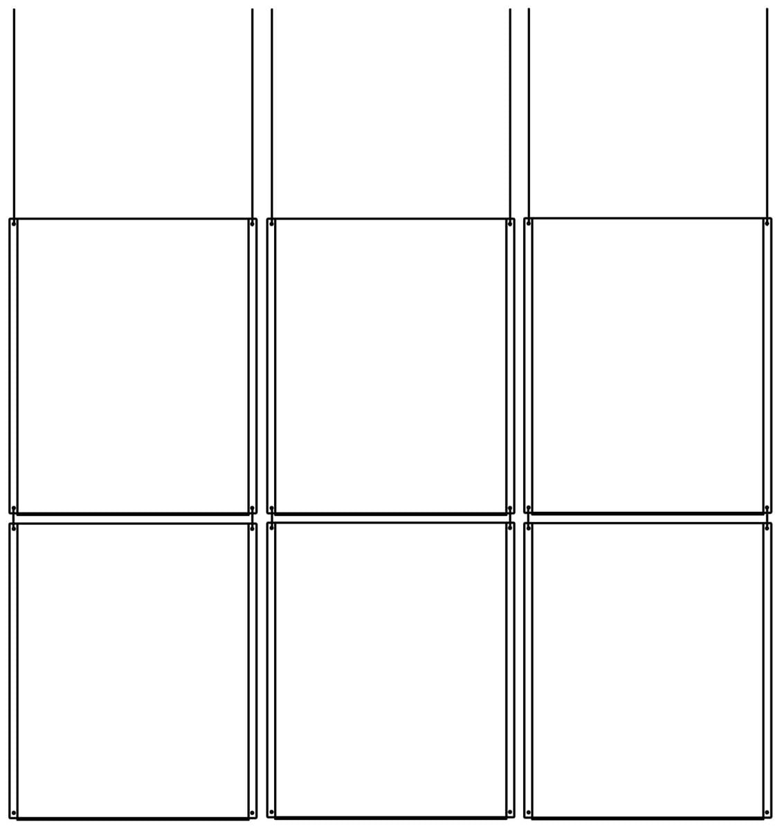 Displays2go Ceiling Mounted Sign Holders, Acrylic Build Clear Finish