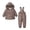 1Brown50, variant on Girl's Outfits Sets Love Sleeve Leopard Hooded Jacket Suspender Pants Two Piece Outfit With Zipper Thickened Set Holiday Vacation Stylish Cozy Clothing Sets
